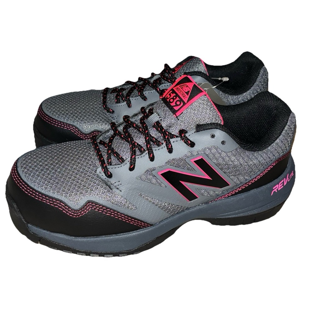 New Balance 589  Industrial Work Shoes Women's‎ 7.5 Gray Pink  Composite Toe NEW